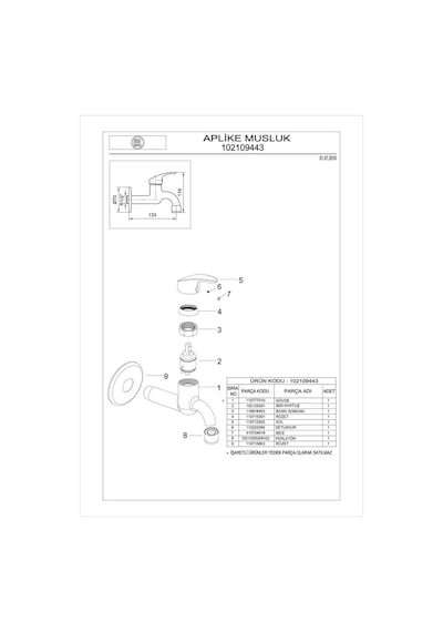 Ar Riva Aplike Mix Musluk 102109443 5 Yıl Eca Garantisi Krom