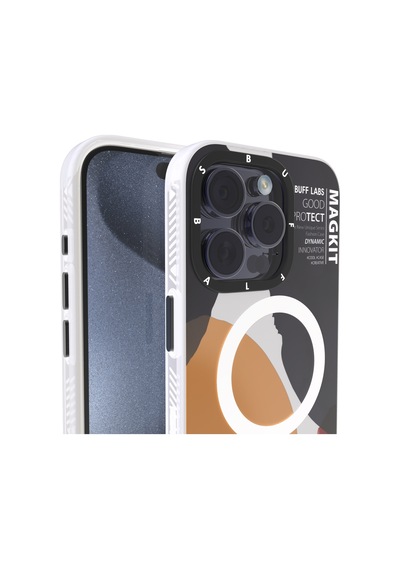 BuffiPhone Uyumlu 15 Pro Magkit Desenli Kılıf