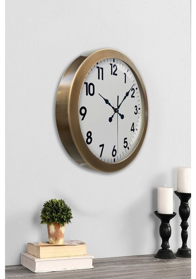 36 Cm Eskitme Metal Standart Duvar Saati