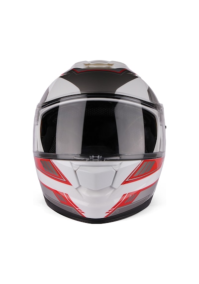 Vento Premium Çene Açılır Kask Güneş Vizörlü Gri Kırmızı Ece 22.06 Sertifikalı Gri Gri