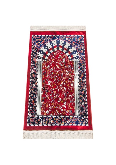 Hali Tipi Dokuma Ravza Desenli Seccade Kırmızı