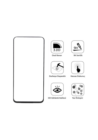 Xiaomi Mi 9C 5D Seramik Tam Kaplayan Ekran Koruyucu Cam (544815205)