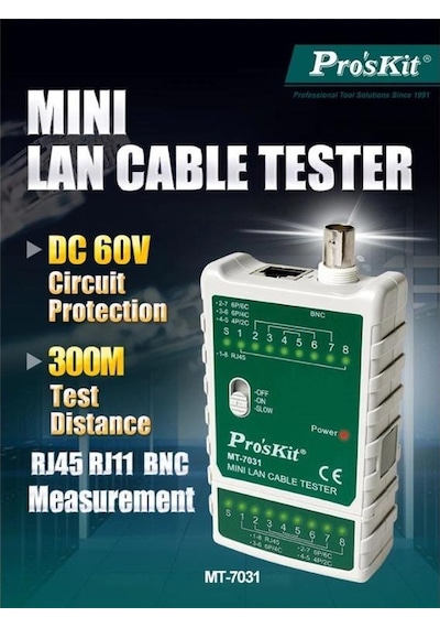 Proskit Mt-7031 Network Kablo Test Cihazı