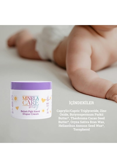 Minela Care 100% Doğal Bebek Pişik Kremi 100 Gr