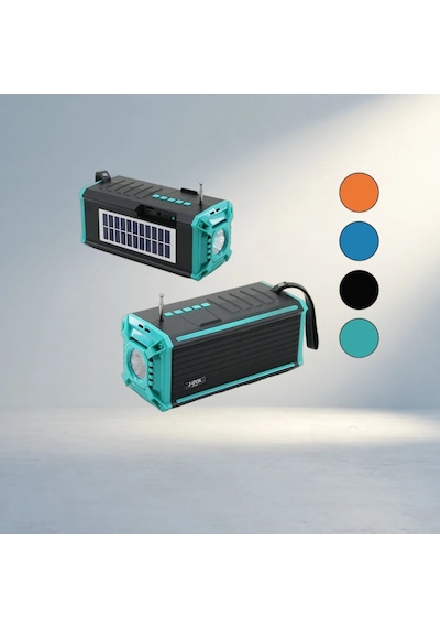 Bluetooth Fm Radyo Ve Mp3 Çalar Solar Panel Fenerli Usb Şarjlı