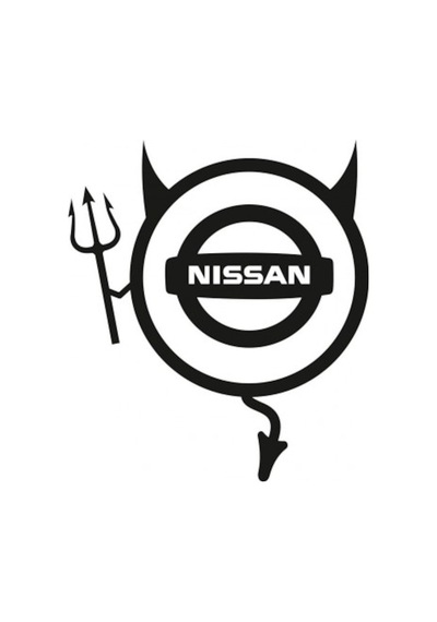 Nissan Araba Komik Şeytan Sticker Yapıştırma