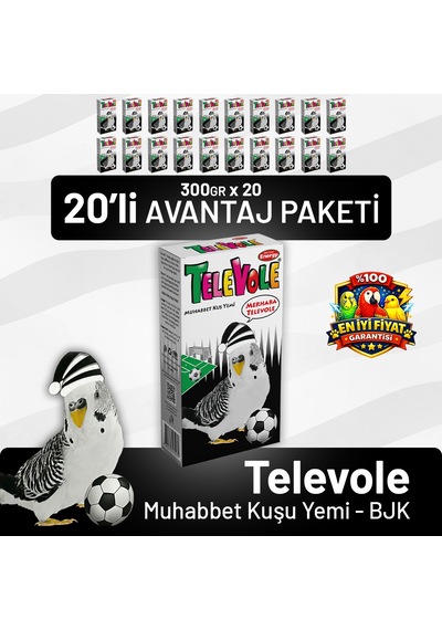 Televole Muhabbet Kuşu Yemi/bjk 300 G - 20 Adet