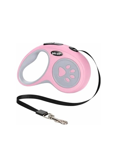 3 Metre Pembe Geri Çekilebilir Köpek Tasması