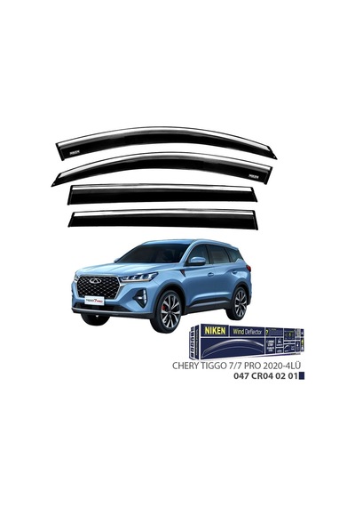 Niken Chery Tiggo 7/7 Pro 2020 Kromlu Cam Rüzgarlığı 4'lü - Ekolmaks