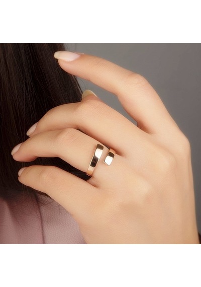 Eklem Altın Yüzük 14K Rose & Beyaz Gold 364012536