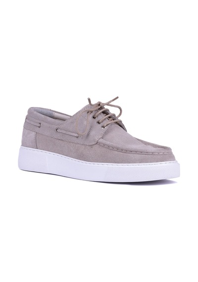Shoetyle - Hakiki Süet Deri Bej Rengi Günlük Erkek Ayakkabı - 115-k512-1065-1612