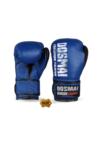 Dosmai Profesyonel Deri Boks Kick Boks Eldiveni Mavi Siyah El347 Mavi - Siyah