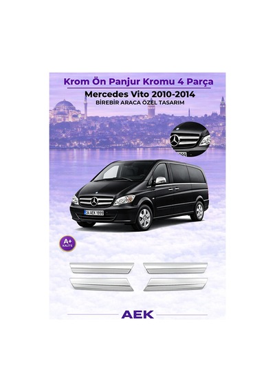 Mercedes Vito 2010-2014 Araca Özel Ön Panjur Kromu