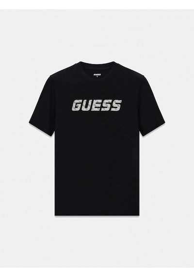 Guess Maska Bisiklet Yaka Kısa Kollu Erkek Siyah T-shirt Z6rı15ı3z14-jblk Siyah