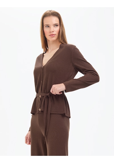 Pierre Cardin Kadın Kahverengi Hırka Triko 50324028-vr029