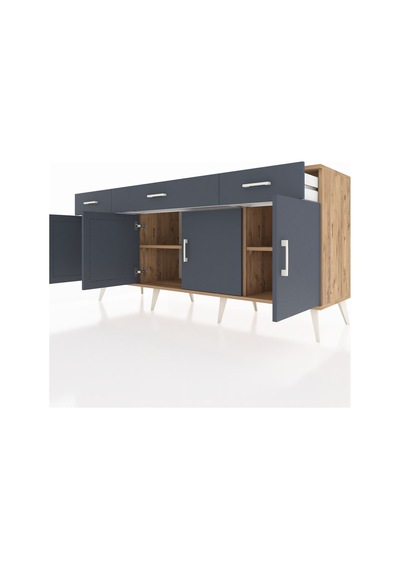 Hyperion Konsol 3 Raflı 3 Çekmeceli 4 Kapaklı 176x44x83 Çam-antrasit Antrasit Hyperion Konsol 3 Raflı 3 Çekmeceli 4 Kapaklı 176x44x83 Çam-antrasit Antrasit