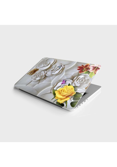 Laptop Sticker Notebook Kaplama Etiketi Pasta Gülü