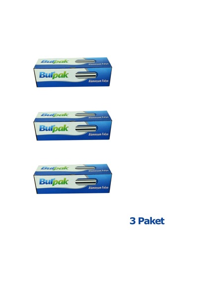 Burpak Alüminyum Folyo 30 CM x 100 M 10 Mikron 3'lü