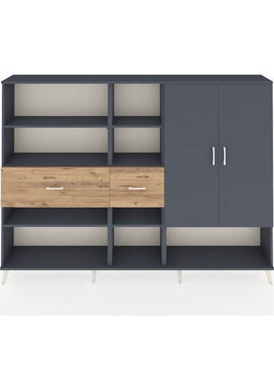 Arges Dolap 10 Raflı 2 Çekmeceli 2 Kapaklı 220x30x163 Antrasit-an Antrasit-antrasit/çam Arges Dolap 10 Raflı 2 Çekmeceli 2 Kapaklı 220x30x163 Antrasit-an Antrasit-antrasit/çam