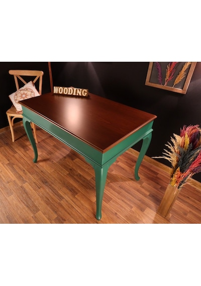 Wooding-Mobilya Wooding 100 Cm Masif Yeşil Ceviz Yemek Masası