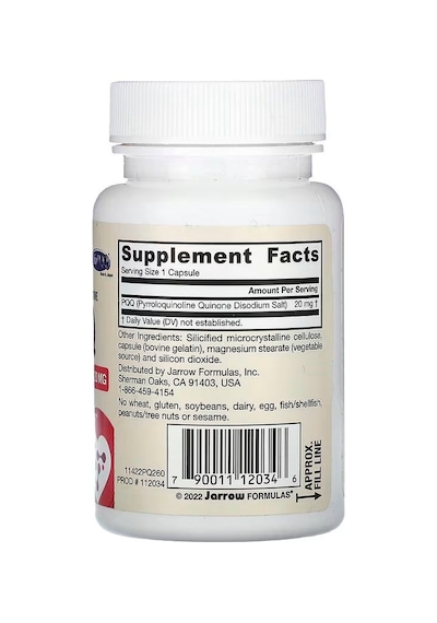 Jarrow Formulas Pqq Brain & Cognitive 20 Mg 60 Caps
