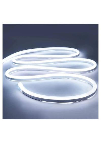 Neon Esnek Şerit Led 3 Metre Beyaz Işık + 220 Volt Fişli