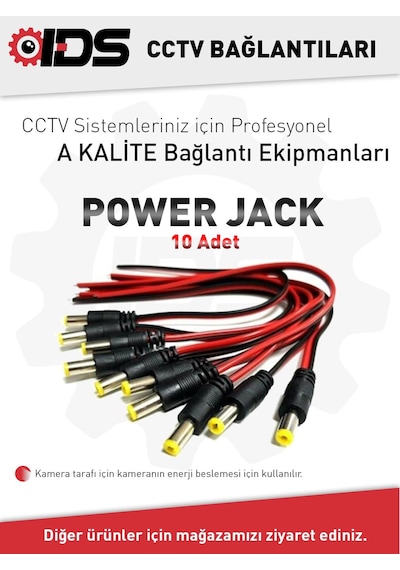IDS - 10 ADET - A KALİTE POWER JACK GÜVENLİK KAMERASI IDS - 10 ADET - A KALİTE POWER JACK GÜVENLİK KAMERASI