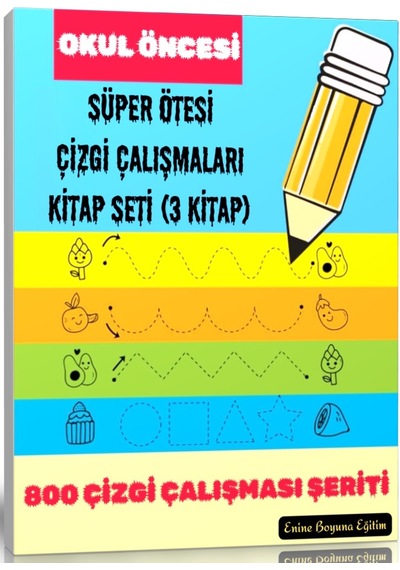 Okul Öncesi Süper Ötesi Çizgi Çalışmaları Kitap Seti 3 Kitap