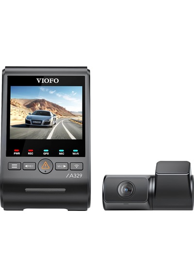 Viofo A329 2 Kameralı Ön+arka 4k+2k Hdr Sony Starvis 2 Sensörlü Wi-fi 6 Ssd Destekli Gps'li Araç Kamerası