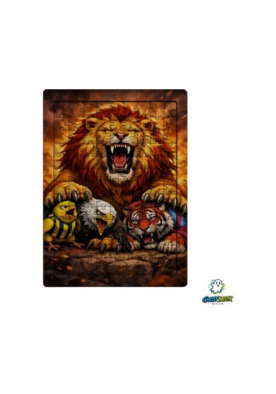 Ghostbastır Design Galatasaray Aslan 99 Parça Ayaklı Puzzle Dekoratif Çocuk Yapbozu 0158
