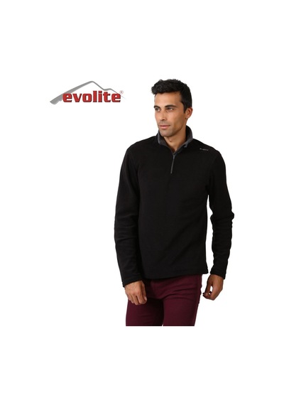 Evolite Fuga Bay Mikro Polar Sweater - Siyah Siyah