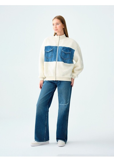 LOFT Wide Leg Regular Fit Kadın Pantolon Lf2037508 Q1.v1 Denim