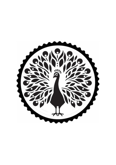 Tavus Kuşu Tasarım 2,model Sticker 30 X 30 Cm