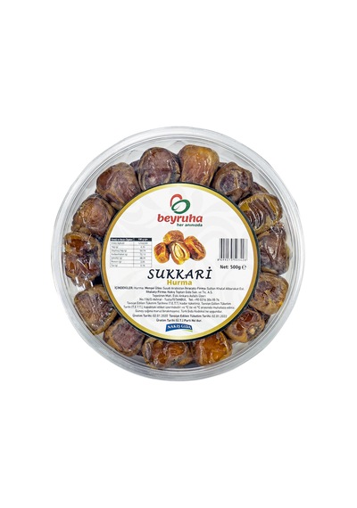 Beyruha Sukkari Taze Yaş Hurma 500 G