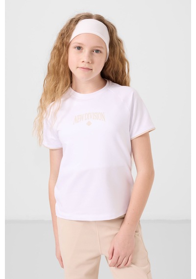 Tommylife Beyaz-bej O Yaka Baskılı Lastik Paça Kargo Cepli Kız Çocuk Eşofman Takım - 75173 Beyaz/bej Beyaz - Bej