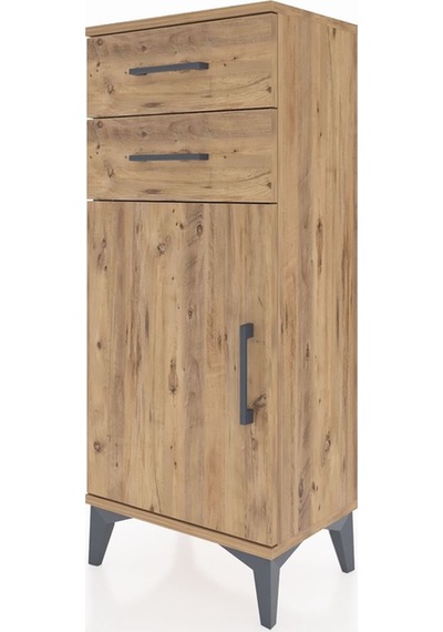 Arges Komodin Tek Raflı Tek Çekmeceli Tek Kapaklı 44x30x106 Çam-çam Atlas Çam
