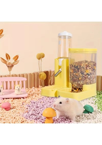 Buğz Hamster Mama Ve Su Kabı - 2'si 1 Arada - 80 Ml Su Haznesi