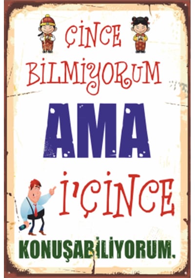 ben çince bilmiyorum ama duvar yazıları retro ahşap poster