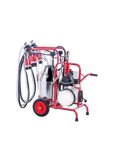Kurtsan KM04096 Çift Sağım Yağlı Pompa Paslanmaz Çelik Tek Güğüm 40 L Süt Sağım Makinesi