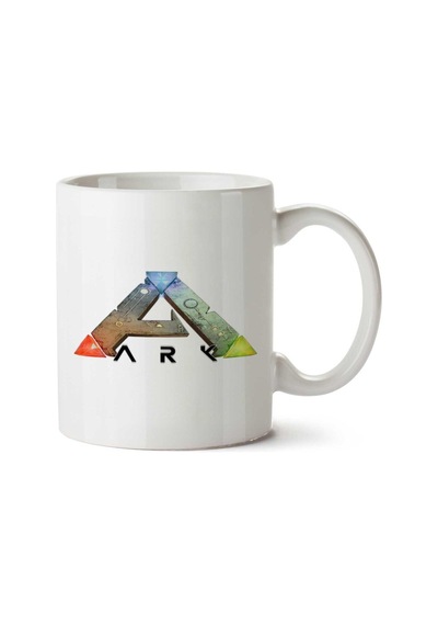 Ark Logo White İki Tarafı Baskılı Kupa Bardak Çok Renkli
