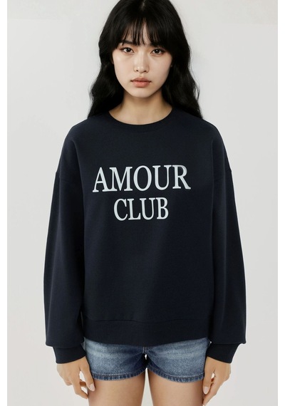 Hiccup Baskılı Yuvarlak Yaka Rahat Kesim Sweatshirt Gece Mavisi