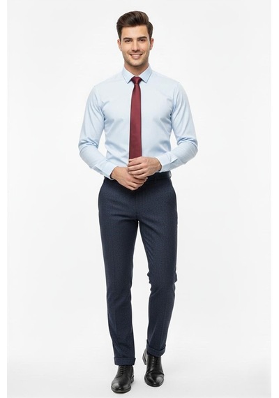 Presto Erkek Slimfit Armürlü Pantolon Lacivert 3193-250 Lacivert