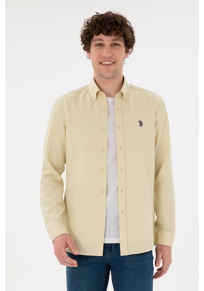 U.s. Polo Assn. Erkek Açık Haki Gömlek Basic 50306338-vr183 Acık Hakı