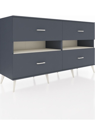 Hyperion Konsol 2 Raflı 4 Çekmeceli 176x44x99 Antrasit-aytaşı/antrasit Antrasıt/aytası - Antrasıt Hyperion Konsol 2 Raflı 4 Çekmeceli 176x44x99 Antrasit-aytaşı/antrasit Antrasıt/aytası - Antrasıt
