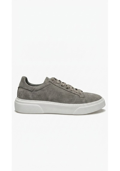 Gri-beyaz Süet Hakiki Deri Sneaker Ayakkabı 632.2501