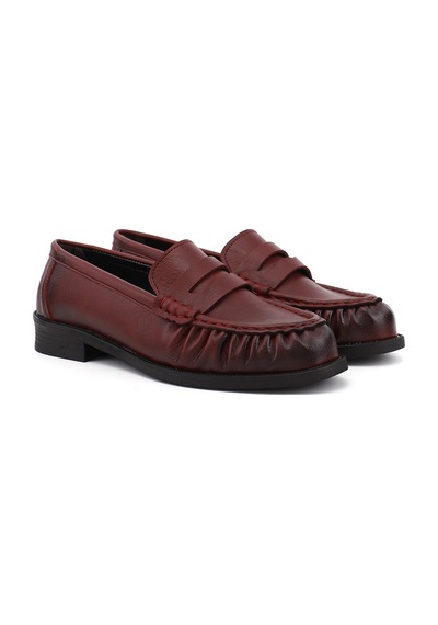 Gönderir Kadın Bordo Loafer Ayakkabı Ddza87335885