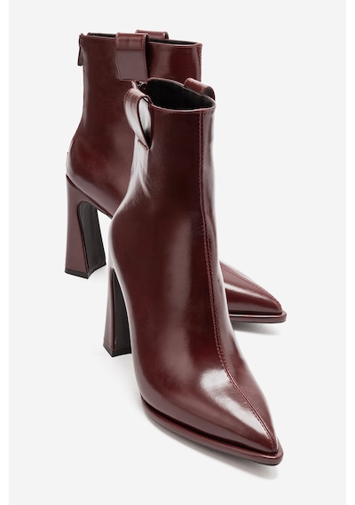 Luvishoes Luvi Shoes Aja Bordo Kadın Kalın Topuklu Çizme Olabilen Bot Bordo