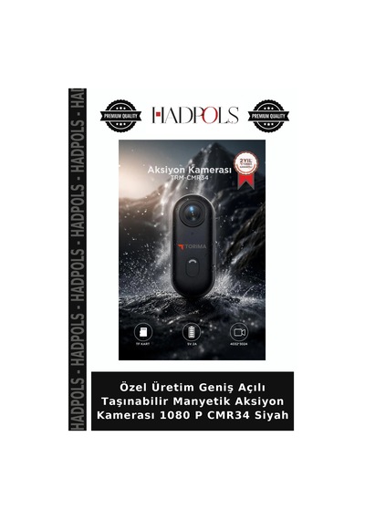 Özel Üretim Geniş Açılı Taşınabilir Manyetik Aksiyon Kamerası 1080 P Cmr34 Siyah