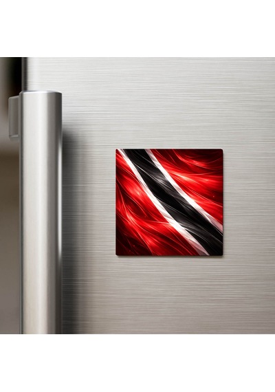 Trinidad Ve Tobago Trinidad And Tobago Abstract Ülke Bayraklı Buzdolap Magneti - 9x9 Cm