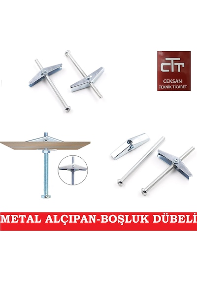Alçıpan Dübeli  Metal  12 ADET Boşluk Dübeli  Paraşüt Dübel